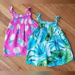 Carter's Pink and Blue Tropical Kids Dresses